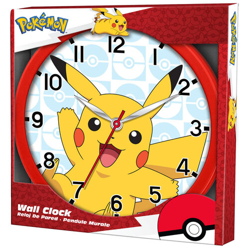 Pokemon Pokemon Wandklok / Klok - Pikachu Pokemon Pokemon Wandklok / Klok - Pikachu