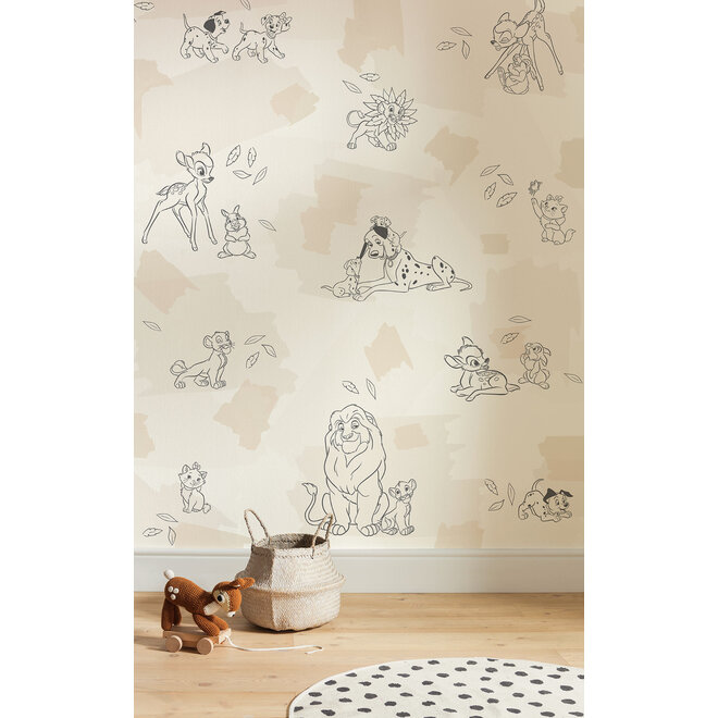 Disney Dieren Vlies Behang - 200x250 cm - Disney Animals