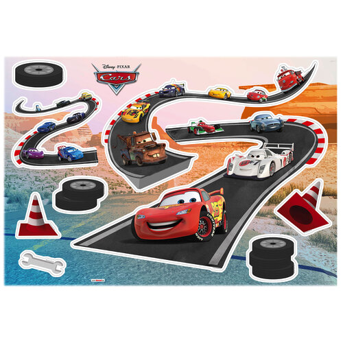 Cars Disney Cars Muursticker 50x70 cm - Track Cars Disney Cars Muursticker 50x70 cm - Track