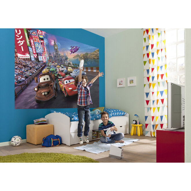 Disney Cars Behang Race - 254x184 cm