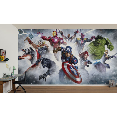 Avengers The Avengers Vlies Behang Strike - 450x250 cm - Marvel