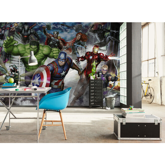 Avengers Vlies Behang Assemble - 400x250 cm - Marvel