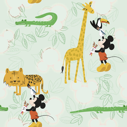 Mickey Mouse Mickey Mouse Vlies Behangrol Zoo - 1005x53 cm - Disney Mickey Mouse Mickey Mouse Vlies Behangrol Zoo - 1005x53 cm - Disney