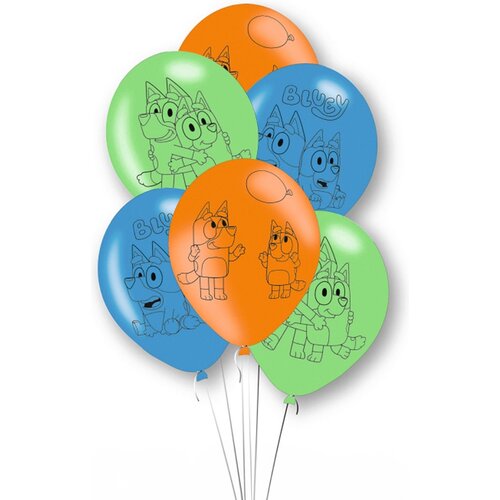 Bluey 6 Bluey Ballonnen - Bluey en Bingo