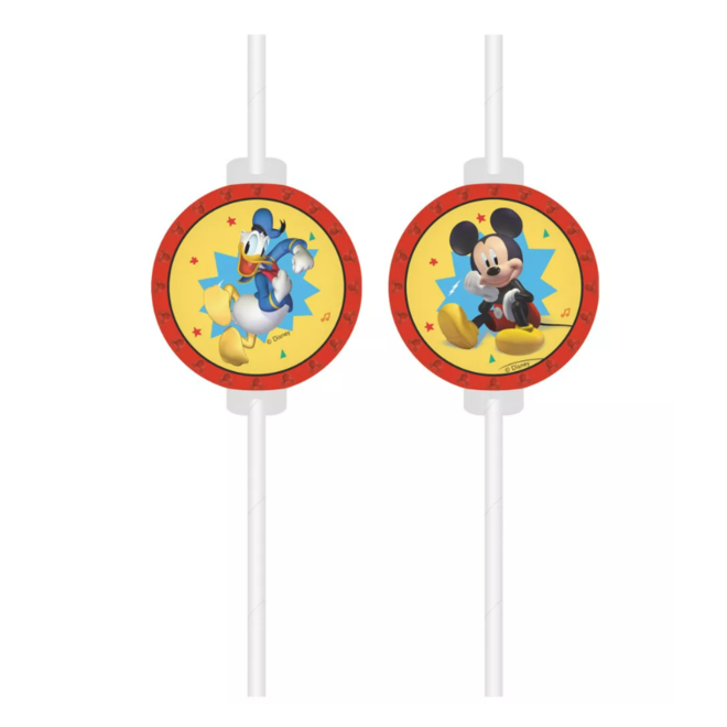 4 Mickey Mouse Rietjes - FSC - Disney