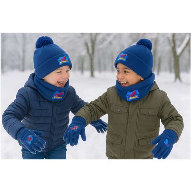 Spiderman Winterset: Handschoenen, Muts, Colsjaal