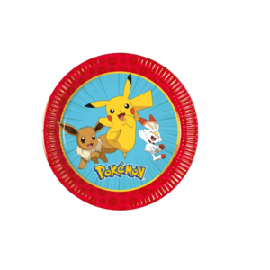 Pokemon 8 Pokemon Gebaksbordjes 20 cm - Pikachu (FSC) Pokemon 8 Pokemon Gebaksbordjes 20 cm - Pikachu (FSC)