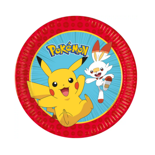 Pokemon 8 Pokemon Bordjes 23 cm - Pikachu (FSC) Pokemon 8 Pokemon Bordjes 23 cm - Pikachu (FSC)