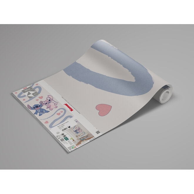 Stitch en Angel Vlies Behang - 100x250 cm - Disney