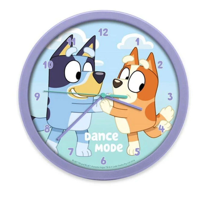 Bluey en Bingo Wandklok
