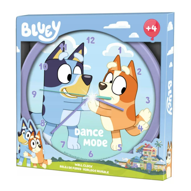 Bluey en Bingo Wandklok