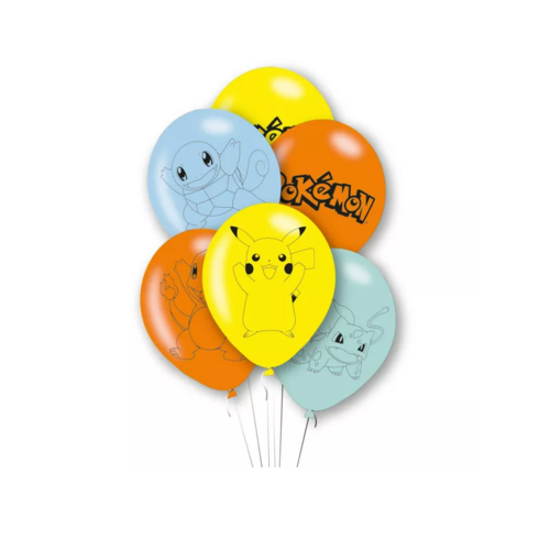 Pokemon 6 Pokemon Ballonnen - Karakters Pokemon 6 Pokemon Ballonnen - Karakters