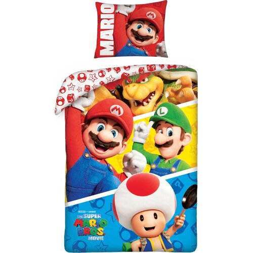 Super Mario Super Mario Dekbedovertrek 140 x 200 cm