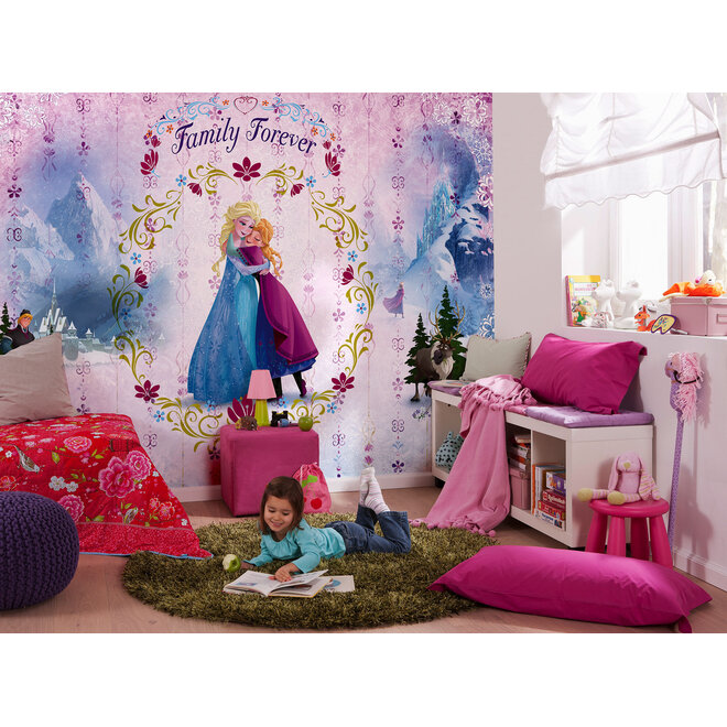 Frozen Vlies Behang - 400x260 cm - Family Forever