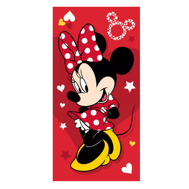 Minnie Mouse Badlaken  / Strandlaken Rood - Disney
