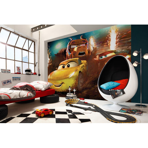 Cars Disney Cars Vlies Behang Dirt Track - 350x250 cm Cars Disney Cars Vlies Behang Dirt Track - 350x250 cm