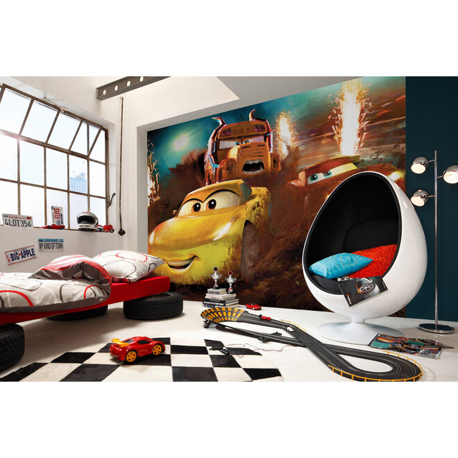 Disney Cars Vlies Behang Dirt Track - 350x250 cm