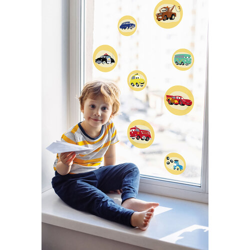 Cars Disney Cars Raamstickers - 8 Stuks Cars Disney Cars Raamstickers - 8 Stuks