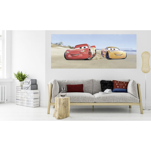 Cars Disney Cars Vlies Poster Behang - 100x250 cm - Beach Cars Disney Cars Vlies Poster Behang - 100x250 cm - Beach