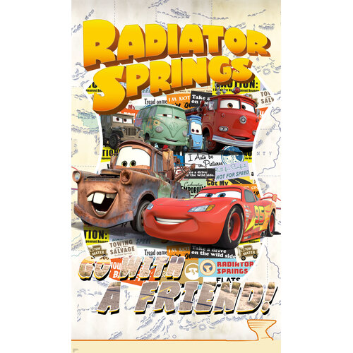 Cars Disney Cars Vlies Poster Behang - 120x200 cm Cars Disney Cars Vlies Poster Behang - 120x200 cm