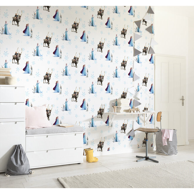 Disney Frozen Vlies Behangrol - 1005x53 cm - Circles
