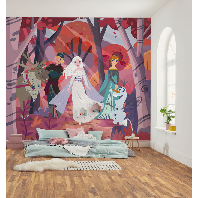 Disney Frozen Vlies Behang - 300x250 cm - Forest Friendship