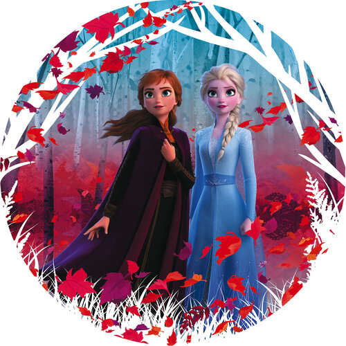 Frozen Disney Frozen Vlies Muursticker -125 cm - Rond