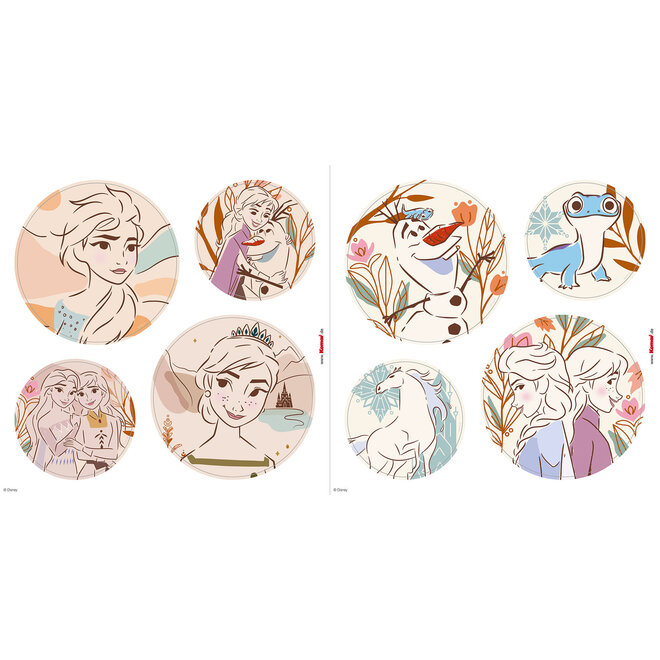 Disney Frozen Muurstickers - 8 Stuks