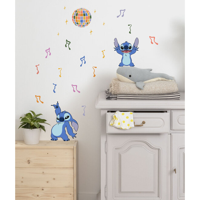 Stitch Muurstickers Music 50x70 cm - Disney