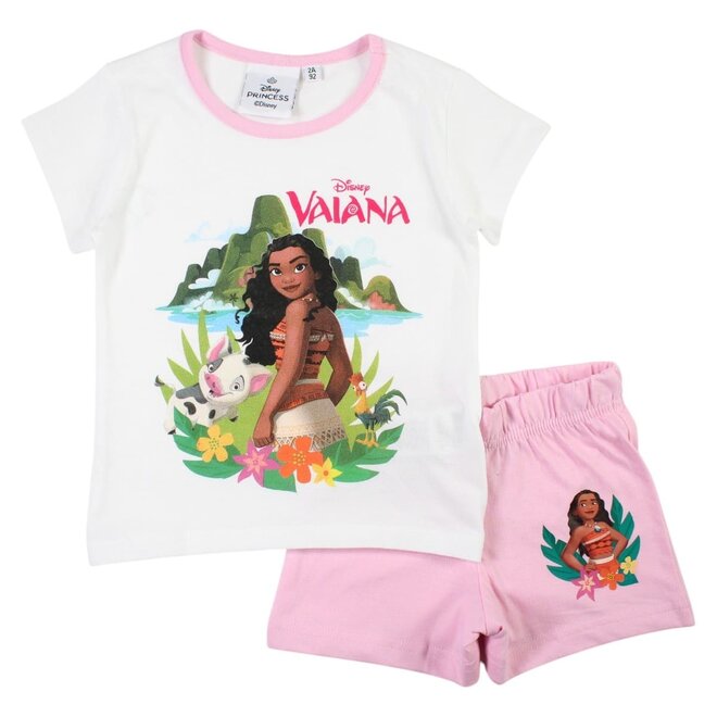 Vaiana Shortama - Wit/Roze - Disney