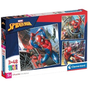 Spiderman Spiderman 3 in 1 Puzzel - 3 x 48 stukjes - Clementoni