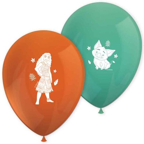 Vaiana 8 Vaiana Ballonnen - 2 Kleuren - Disney