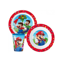 Super Mario Kinderservies met Beker - Magnetron