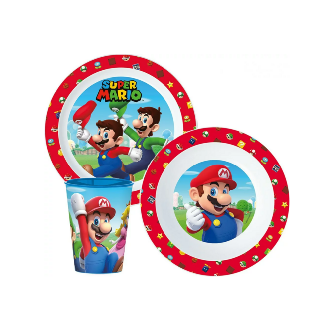 Super Mario Kinderservies / Eetsetje / Dinerset - Magnetron