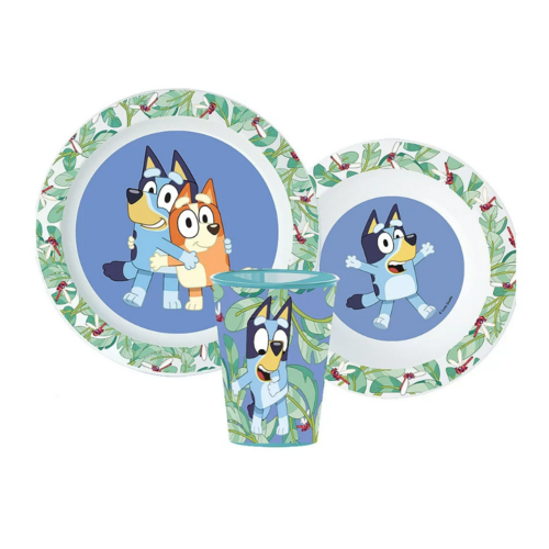Bluey Bluey Kinderservies met Beker - Magnetron