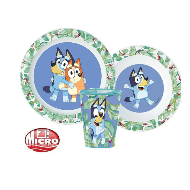 Bluey Kinderservies met Beker - Magnetron