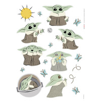 Star Wars Muurstickers - 50x70 cm - Mandalorian Grogu