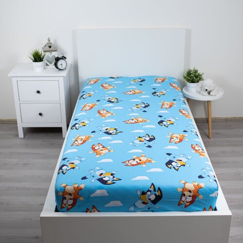 Bluey Bluey Hoeslaken 90x200 cm - Bluey en Bingo Bluey Bluey Hoeslaken 90x200 cm - Bluey en Bingo