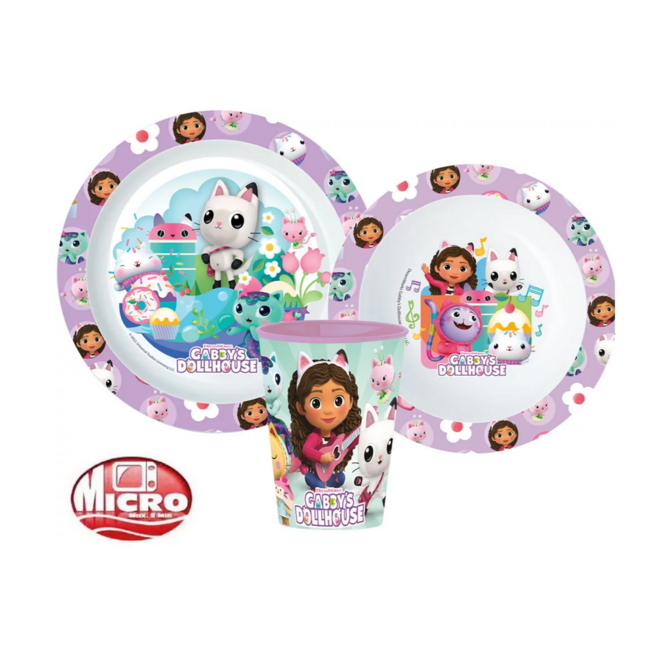 Gabby's Poppenhuis Kinderservies met Beker - Magnetron