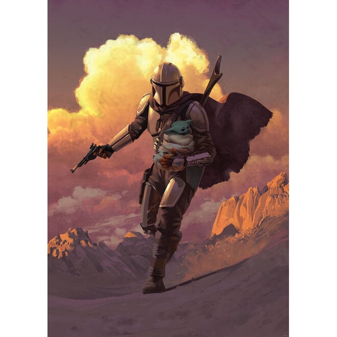 Star Wars Vlies Behang - 200x280 cm - Mandalorian Escape