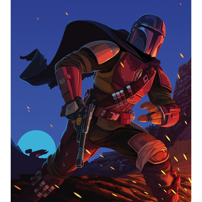 Star Wars Vlies Behang - 250x280 cm - Mandalorian Big Ambush