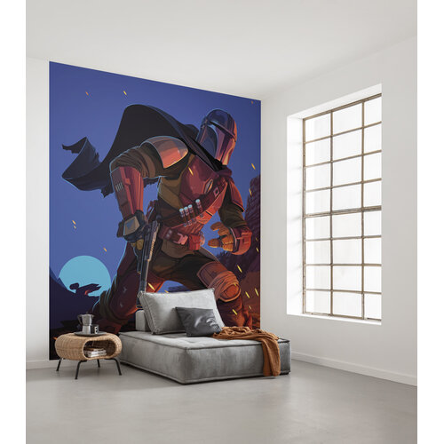 Star Wars Star Wars Vlies Behang - 250x280 cm - Mandalorian Big Ambush
