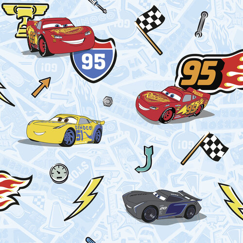 Cars Disney Cars Vlies Behangrol - 1005x53 cm - Let's Race Cars Disney Cars Vlies Behangrol - 1005x53 cm - Let's Race