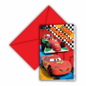 Disney Cars Disney Cars Uitnodigingen - 6 Stuks Disney Cars Disney Cars Uitnodigingen - 6 Stuks