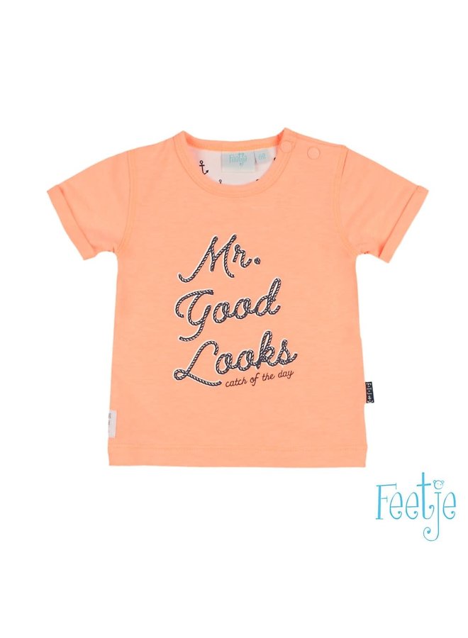 Mr. Good Looks Shirt Neon Oranje