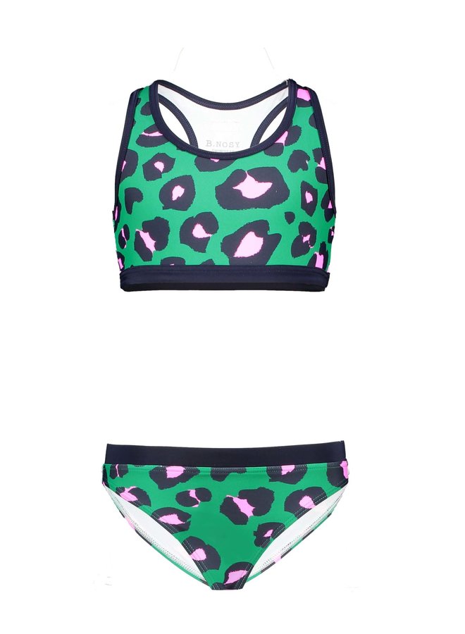 Girls Sportive Bikini Jade Leopard