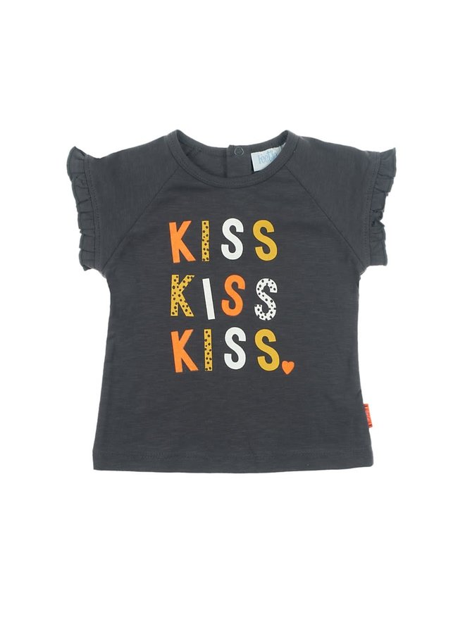 Kiss T-shirt Kiss Kiss Antraciet