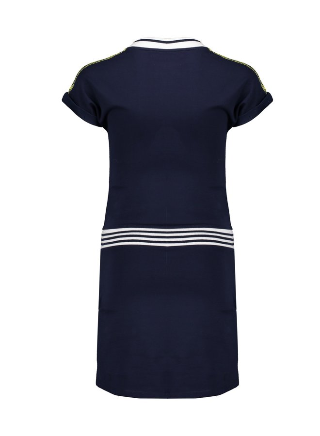 Mikela Sweat Dress with Zipper Navy Blazer