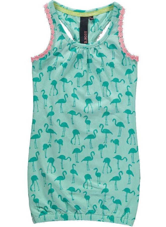 Jurk Mouwloos Flamingo Mint