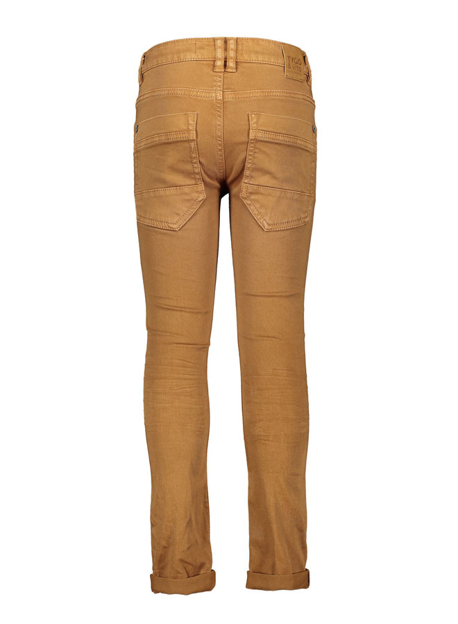 Broek Skinny Strech Twill Tobacco